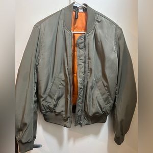 H&M Women’s Bomber Jacket - Olive Green XS